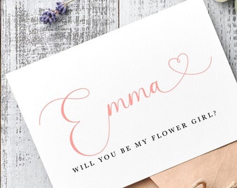 Will You Be My Flower Girl Card, Flower Girl Proposal Card, Flower Girl card