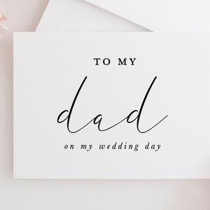 To My Dad On my Wedding Day Card, To My Dad Card, Wedding Day Card to Dad, To My Dad, Wedding Day Card