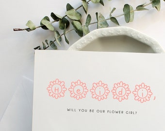 Will You Be My Flower Girl Card, Flower Girl Proposal Card, Flower Girl card