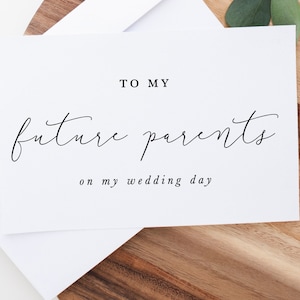 A mes futurs parents Carte le jour de mon mariage