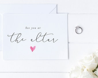 See you at the altar card, To my husband, To My Wife On Our Wedding Day Card, To My Wife Card, Wedding Day Card to husband, Wedding Day Card