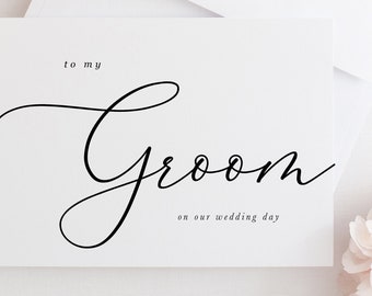 To My Groom, On Our Wedding Day Card, To My Groom Card, Wedding Day Card to Husband, To My Husband, Wedding Day Card