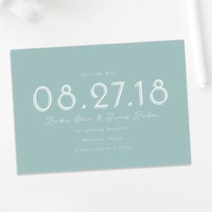 Calendar Save the date Postcard, Kraft Paper Save the Date, Rustic Save the Date, Printable Save Our Date, Wedding Announcement image 1