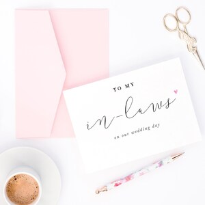 À mes beaux-parents, Carte Le jour de mon mariage, Carte du jour de mon mariage À mes beaux-parents, Carte du jour de mon mariage, À mes parents, Carte du jour de mon mariage
