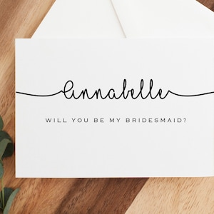 Cartão personalizado "Você será minha madrinha", cartão de proposta para madrinha, cartão de proposta para madrinha de casamento, cartão de aquarela para madrinha