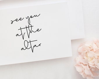 See you at the altar card, To my husband, To My Wife On Our Wedding Day Card, To My Wife Card, Wedding Day Card to husband, Wedding Day Card