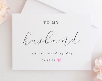 To My Husband On Our Wedding Day Card, To My Husband Card, Wedding Day Card to Husband, To My Husband, Wedding Day Card