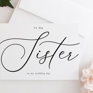 An meine Schwester an meinem Hochzeitstag Karte, an meine Sitster Karte, Hochzeitstag Karte An meine Schwester, an meine Schwester, Hochzeitstag Karte
