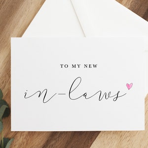 À mes beaux-parents, Carte Le jour de mon mariage, Carte du jour de mon mariage À mes beaux-parents, Carte du jour de mon mariage, À mes parents, Carte du jour de mon mariage