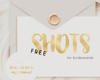 SHOTS bridesmaid proposal card, Will You Be My Bridesmaid Card, Bridesmaid Proposal Card