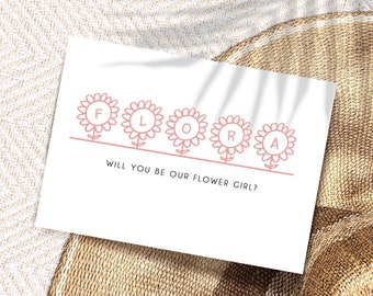 Will You Be My Flower Girl Card, Flower Girl Proposal Card, Flower Girl card