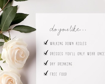Funny Bridesmaid Proposal Card, Bridesmaid Gift