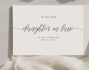 Daughter-in-Law Wedding Day Card: Handmade A2 Card