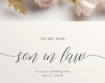 Son-in-Law Wedding Card: Wedding Day Gift