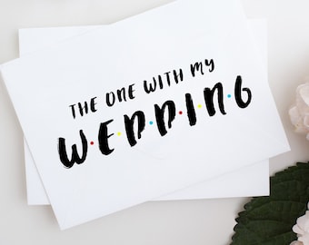 Friends Theme Bridesmaid Proposal Card, Watercolor Maid of Honor Card