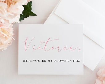Will You Be My Flower Girl Card, Flower Girl Proposal Card, Flower Girl card