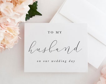 To My Husband On Our Wedding Day Card, To My Husband Card, Wedding Day Card to Husband, To My Husband, Wedding Day Card