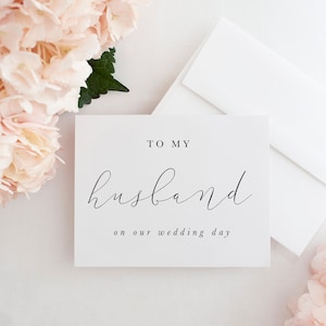 To My Husband On Our Wedding Day Card, To My Husband Card, Wedding Day Card to Husband, To My Husband, Wedding Day Card