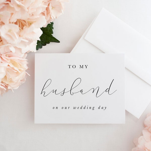 To My Husband On Our Wedding Day Card, To My Husband Card, Wedding Day Card to Husband, To My Husband, Wedding Day Card