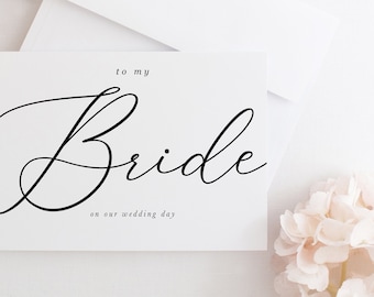 To my bride on our wedding day card, To My Wife On Our Wedding Day Card, To My Wife Card, To My Wife, Wedding Day Card