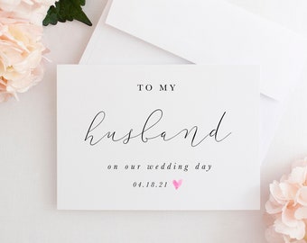 To My Husband On Our Wedding Day Card, To My Husband Card, Wedding Day Card to Husband, To My Husband, Wedding Day Card