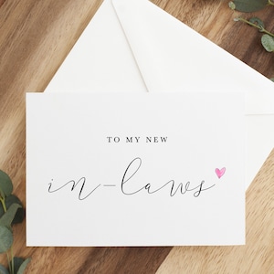 À mes beaux-parents, Carte Le jour de mon mariage, Carte du jour de mon mariage À mes beaux-parents, Carte du jour de mon mariage, À mes parents, Carte du jour de mon mariage