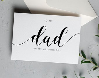 To My Dad On my Wedding Day Card, To My Dad Card, Wedding Day Card to Dad, To My Dad, Wedding Day Card