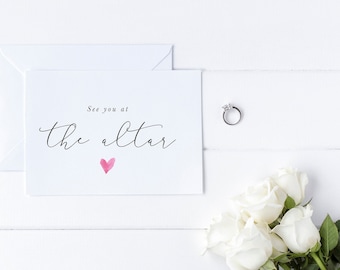 See you at the altar card, To my husband, To My Wife On Our Wedding Day Card, To My Wife Card, Wedding Day Card to husband, Wedding Day Card