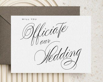 Will You Officiate Card: Wedding Officiant Proposal