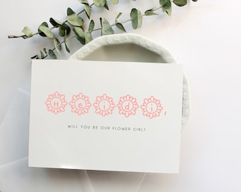 Will You Be My Flower Girl Card, Flower Girl Proposal Card, Flower Girl card