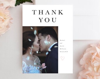 Personalized Wedding Thank You Postcard: Photo Keepsake