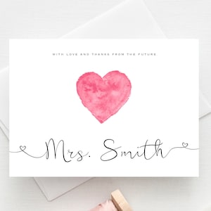 Brautparty Dankeskarte, einfache Dankeskarte, Dankeskarte, Hochzeit Dankeskarte, personalisierte Notecard