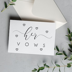 Tarjetas de votos, Tarjeta de votos para él, Tarjeta de votos para ella, Juego de tarjetas de votos, Tarjetas de votos para esposo y esposa