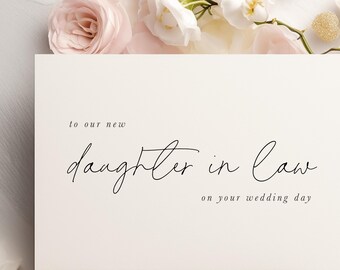 Daughter-in-Law Wedding Day Card: Handmade A2 Card