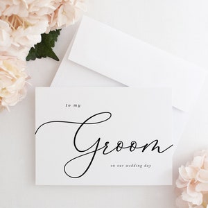 To My Groom, On Our Wedding Day Card, To My Groom Card, Wedding Day Card to Husband, To My Husband, Wedding Day Card