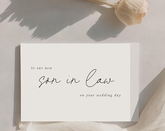 Son-in-Law Wedding Card: Wedding Day Gift