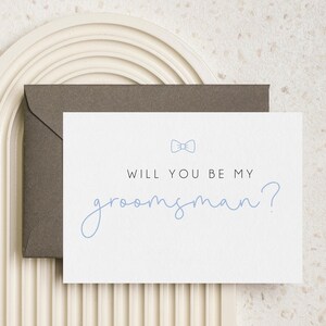 Will you be my Groomsman Card, Will you be my Ring Barer Card, Will you be my groomsman card, Proposition de garçon d'honneur