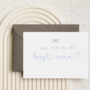 Carte Will you be my Groomsman, carte Will you be my best man, carte de garçon d'honneur et proposition de garçon d'honneur