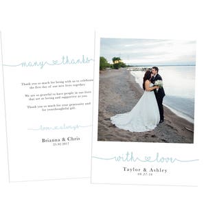 Hochzeit Dankeschon Karte Druckbare Hochzeit Danke Hochzeit Etsy