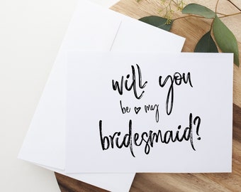 Will You Be My Bridesmaid Card, Bridesmaid Proposal Card, Maid of Honor card