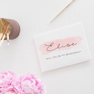 Cartão personalizado "Você será minha madrinha", cartão de proposta para madrinha, cartão de proposta para madrinha de casamento, cartão de aquarela para madrinha