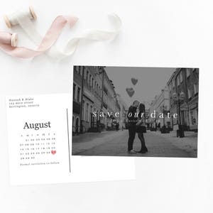 Postal con calendario para guardar la fecha, postal con papel Kraft para guardar la fecha, postal rústica para guardar la fecha, postal imprimible para guardar la fecha, anuncio de boda