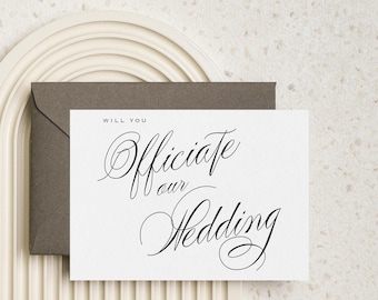 Will You Officiate Card: Wedding Officiant Proposal