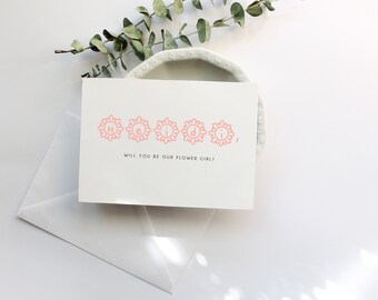 Will You Be My Flower Girl Card: Handmade Proposal Card