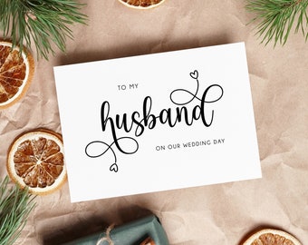 To My Husband On Our Wedding Day Card, To My Husband Card, Wedding Day Card to Husband, To My Husband, Wedding Day Card