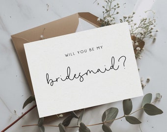 Customized bridesmaid proposal card, Will You Be My Bridesmaid Card, Bridesmaid Proposal Card