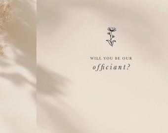 Will You Officiate Card: Wedding Officiant Proposal