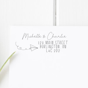 Return Address Stamp, Custom Address Stamp, Self Inking Return Address Stamp, Custom Self Inking Stamp, NewlyWeds Gift, Housewarming Gift image 1