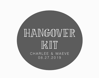 Hangover kit stickers, Thank You Stickers, Favor Stickers, Wedding Favor Thank You Sticker, Hangover kit, Favor Stickers, Business Sticker