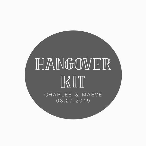 Hangover kit stickers, Thank You Stickers, Favor Stickers, Wedding Favor Thank You Sticker, Hangover kit, Favor Stickers, Business Sticker